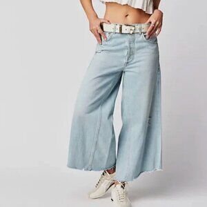 Citizens of Humanity Tessa High Rise Culotte Wide Leg Jeans in Glacier Size 27